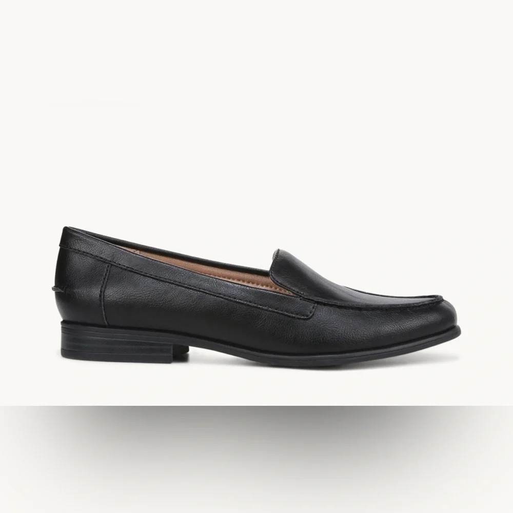 Life Stride Margot Black Burnish Women Loafer New 9.5W